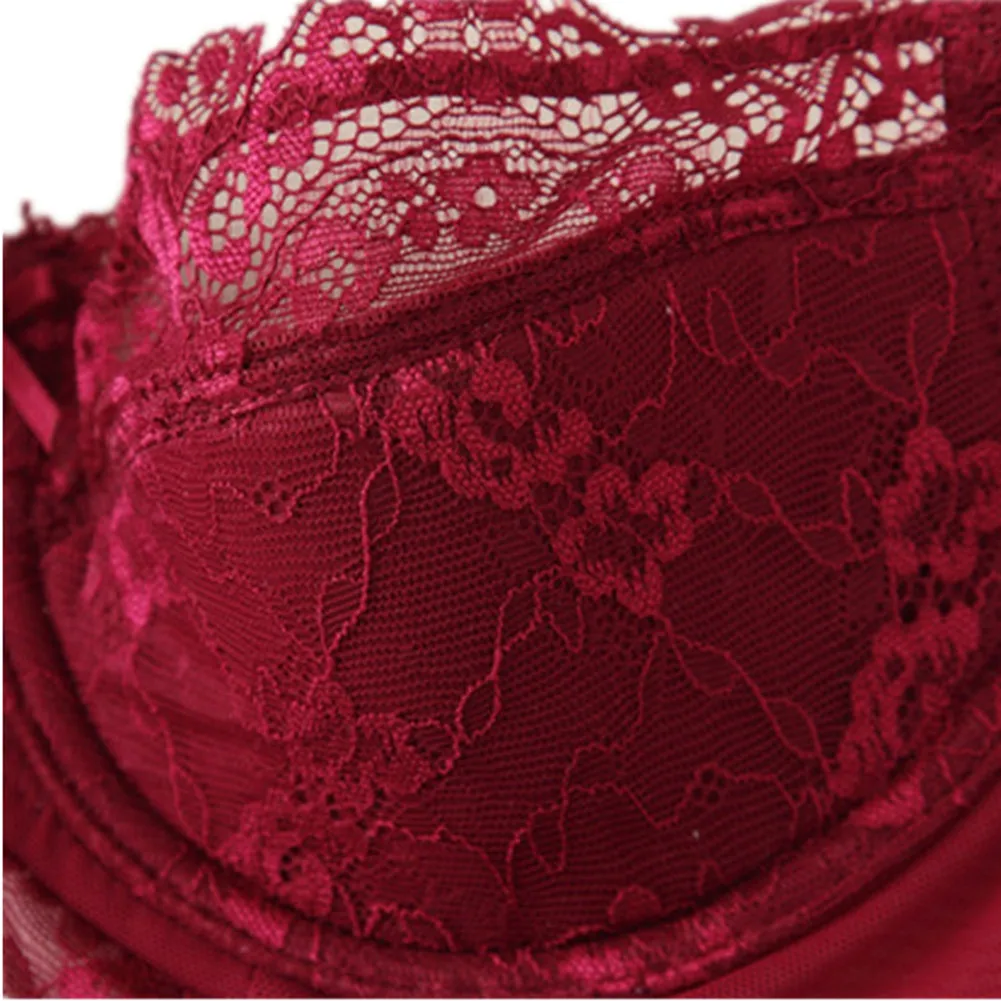 Женский сексуальный комплект нижнего белья пуш ап женские кружевные дышащие