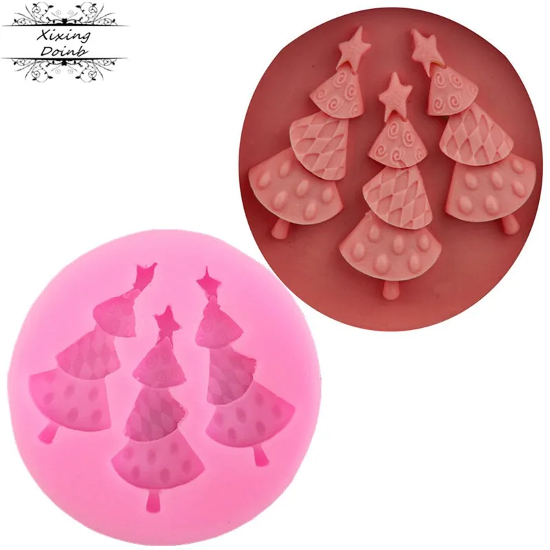 Силиконовая форма сделай сам в форме рождественской елки для кухни аксессуары