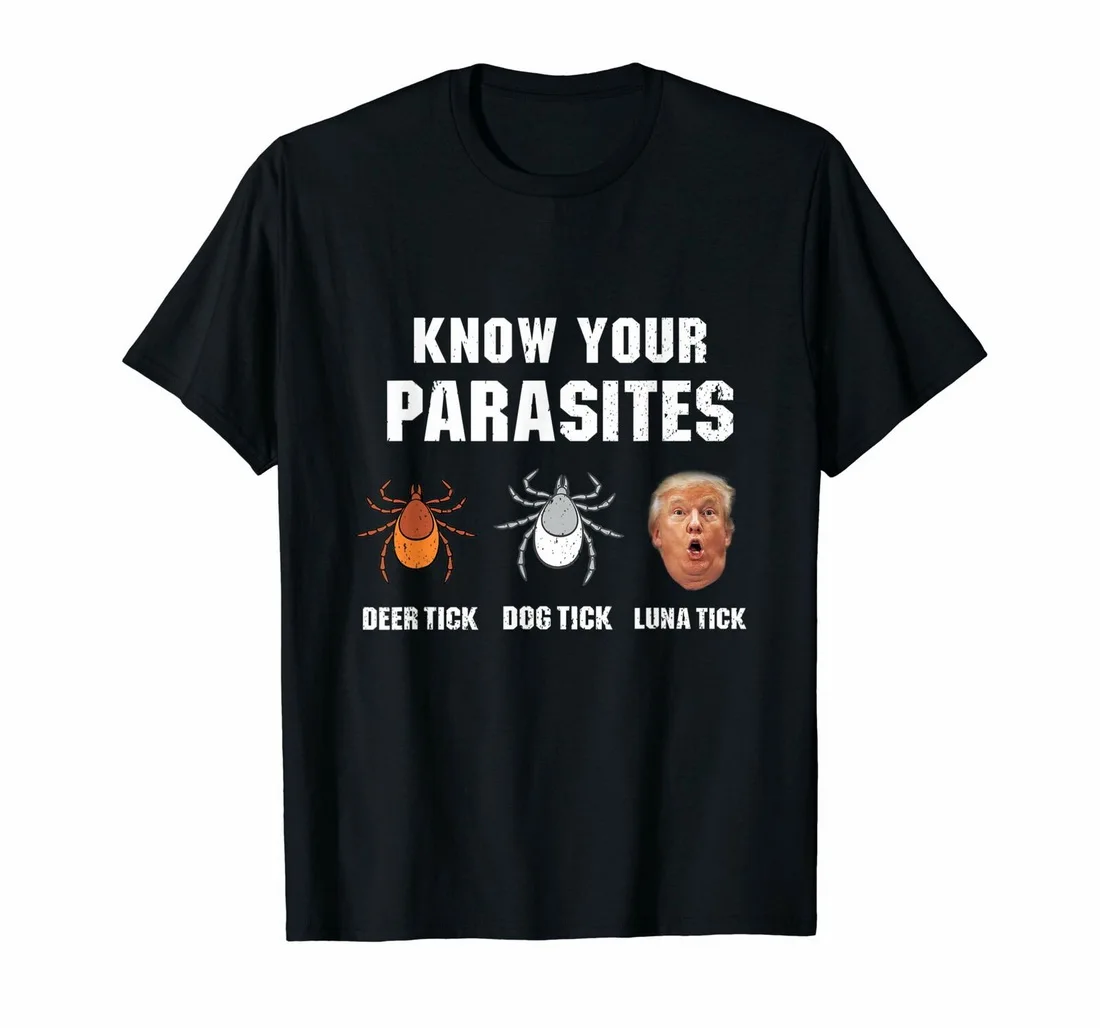 Футболки с надписью Know Your Parasites Анти Трамп топы футболки высокого качества| |