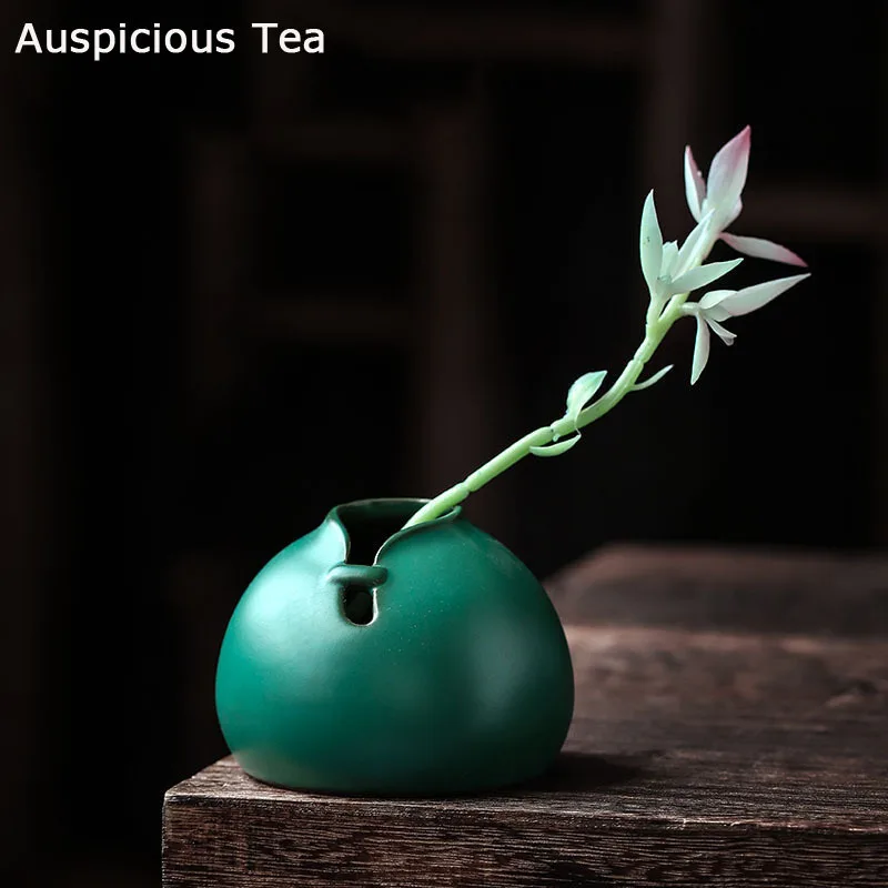 

Japanese Style Turquoise Coarse Ceramic For Home Decor Modern Vase Ornaments Crafts Tabletop Ornament Simplicity Decoration Gift