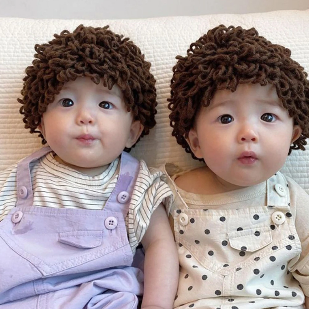 

Baby Growth Souvenir Photo Wig Props Children Cute Photography Explosion Curly Hair