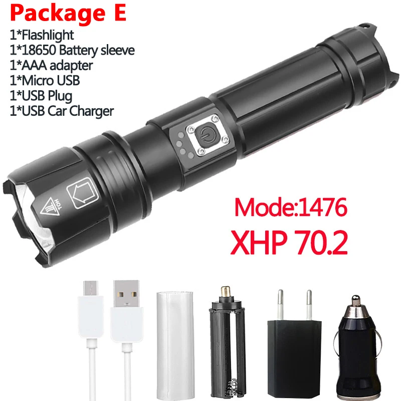 Litwod Z90 1909 XHP90 самый мощный светодиодный фонарик 26650 или 18650 аккумулятор и xhp70.2 тактический фонарик - Испускаемый цвет: Package E