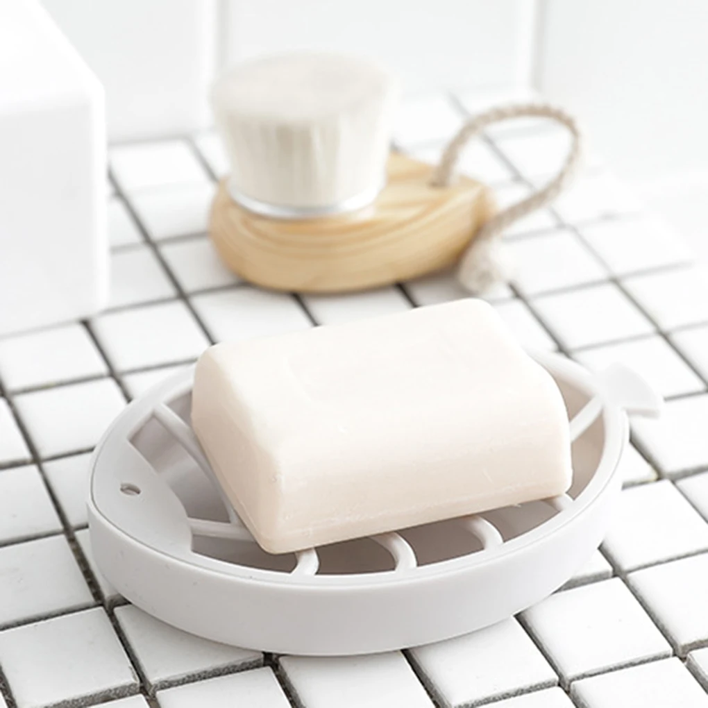 

1PC Fish Shape Soap Box Drain Soap Holder Bathroom Shower Soap Holder Dish Storage Plate Tray Bathroom Supplies Bathroom Gadgets