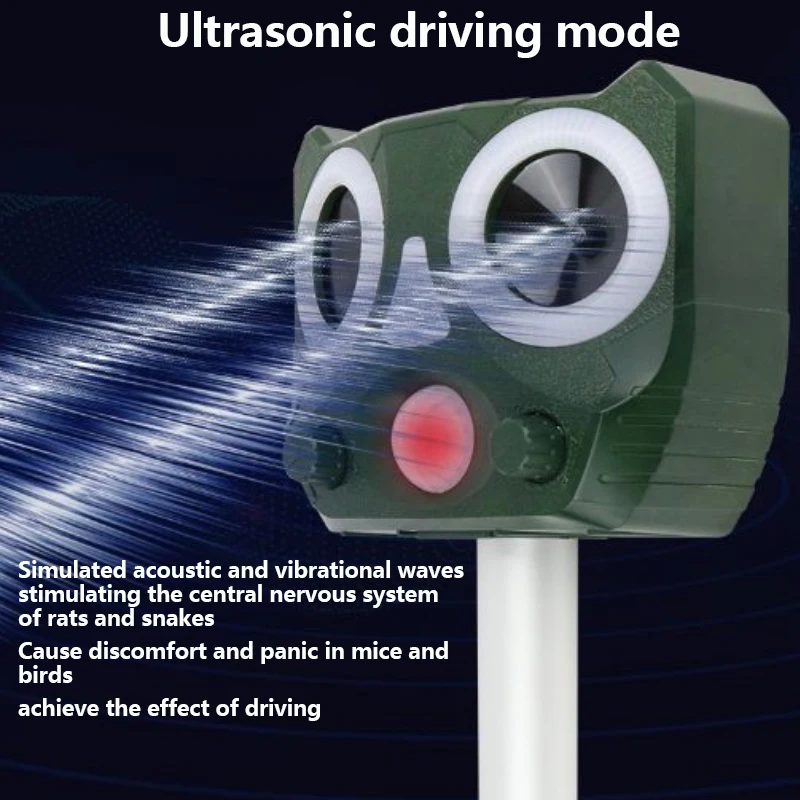 Отпугиватель на солнечных батареях ультразвуковой отпугиватель кошек и собак