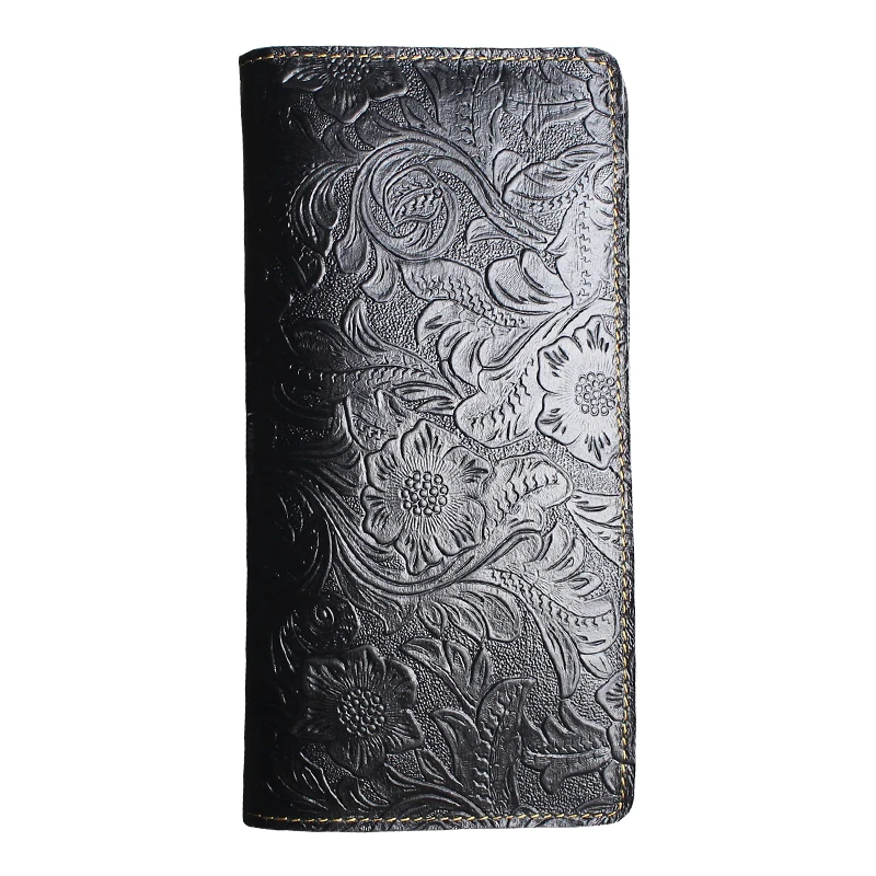 

Genuine Leather Passport Wallet Handmade Cow Leather Passport Cover Long Purse Credit ID Card Holder Travel Business Wallet