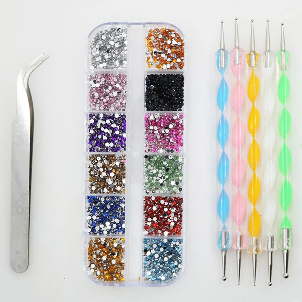 Пинцет Стразы для дизайна ногтей набор пинцетов с разноцветными кристаллами