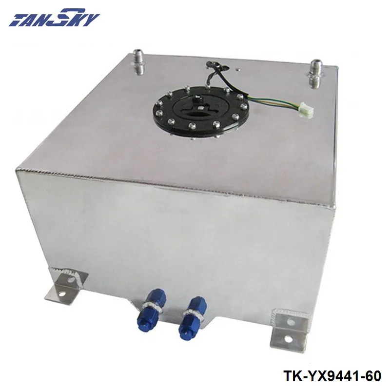 60л полированный алюминиевый гоночный/дрейф/уличный топливный бак + уровень