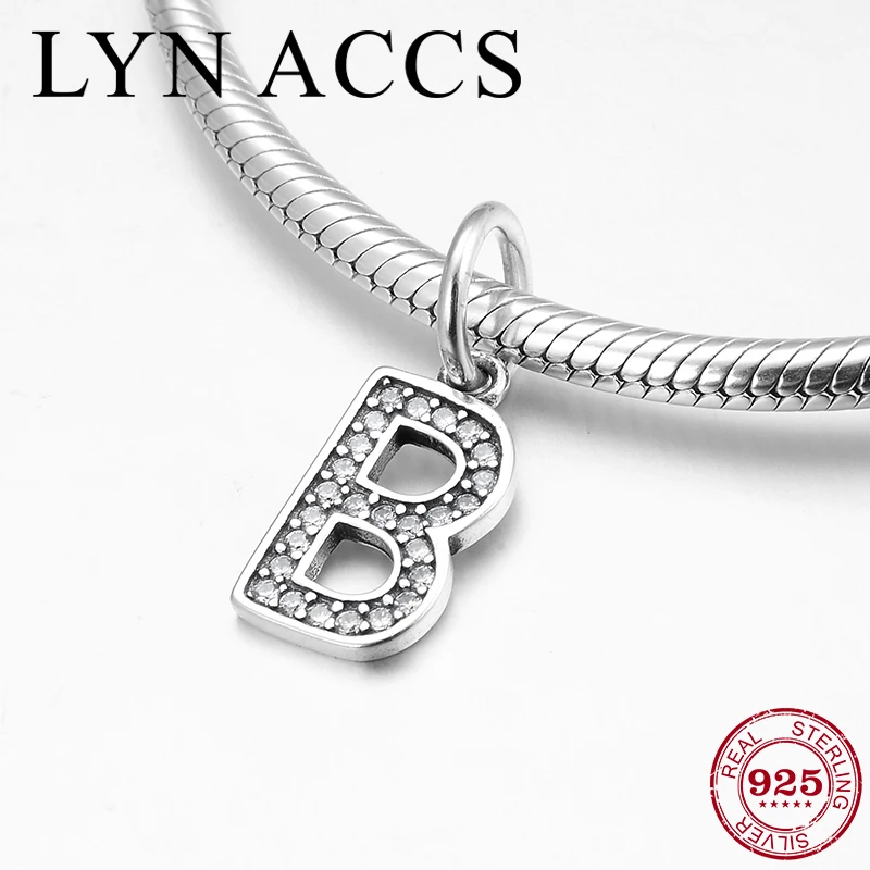 Цепочка с подвеской в виде букв алфавита серебро 925 пробы | Украшения и аксессуары