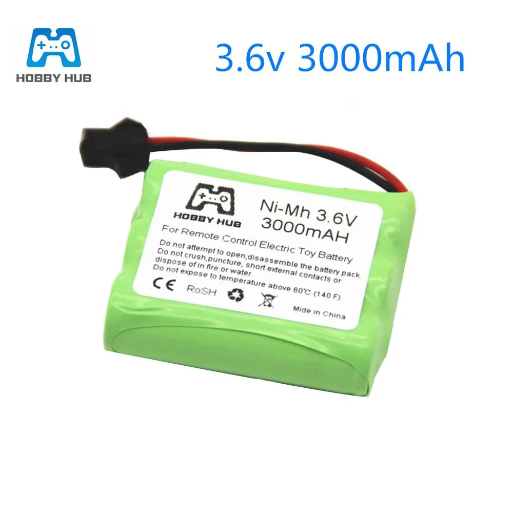 1/2/4x металл-гидридных или никель 3,6 V 3000mAH литий-ионная аккумуляторная батарея несколько разъемов аккумуляторная батарея для rc автомобиль Игрушечная модель инструментов 3,6 v aa Размер никель-металл-гидридного 3000 мА-ч