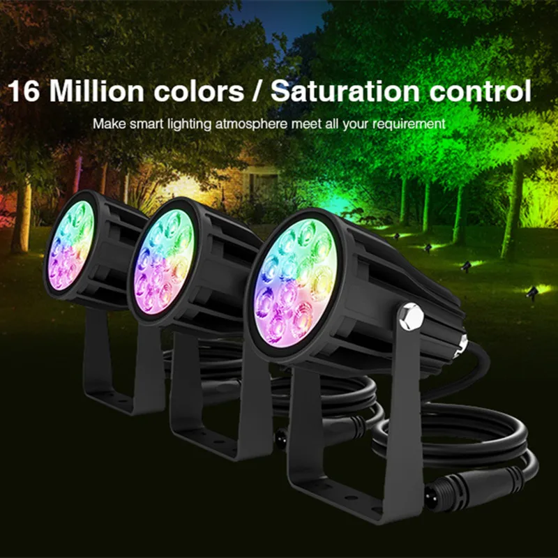 Светодиодный садовый светильник Miboxer FUTC08A 6 Вт RGB + CCT кабель питания поддержка