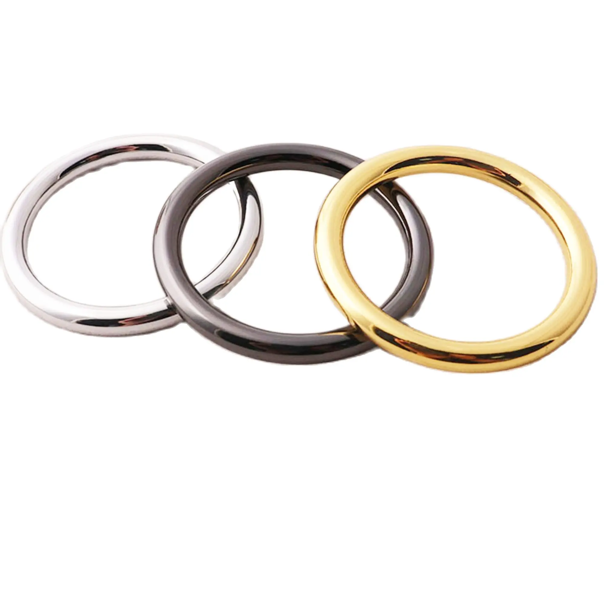 6 шт. Металл серебро/золото/темно серый O кольца для пряжки кошелек сумка брелок