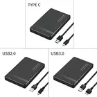 Черный Новый Портативный 2,5-дюймовый корпус для внешнего жесткого диска USB 2,52,03,0 Type-C, чехол для ПК, компьютера, ноутбука