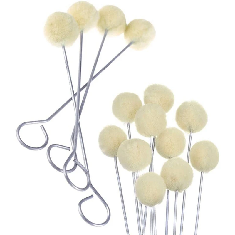 

100 Pieces Fiber Leather Dye Tool Dye Dyeing Applicator & 1x Wooden Sandpaper Block DIY Leather Edge Polishing Tool