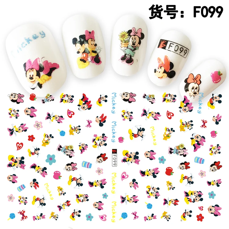 5sheet 10type Japanese Ultrathin children Cartoon Nail Stickers Designs Gummed 3D Art Decals Decoration F99-108 | Красота и здоровье