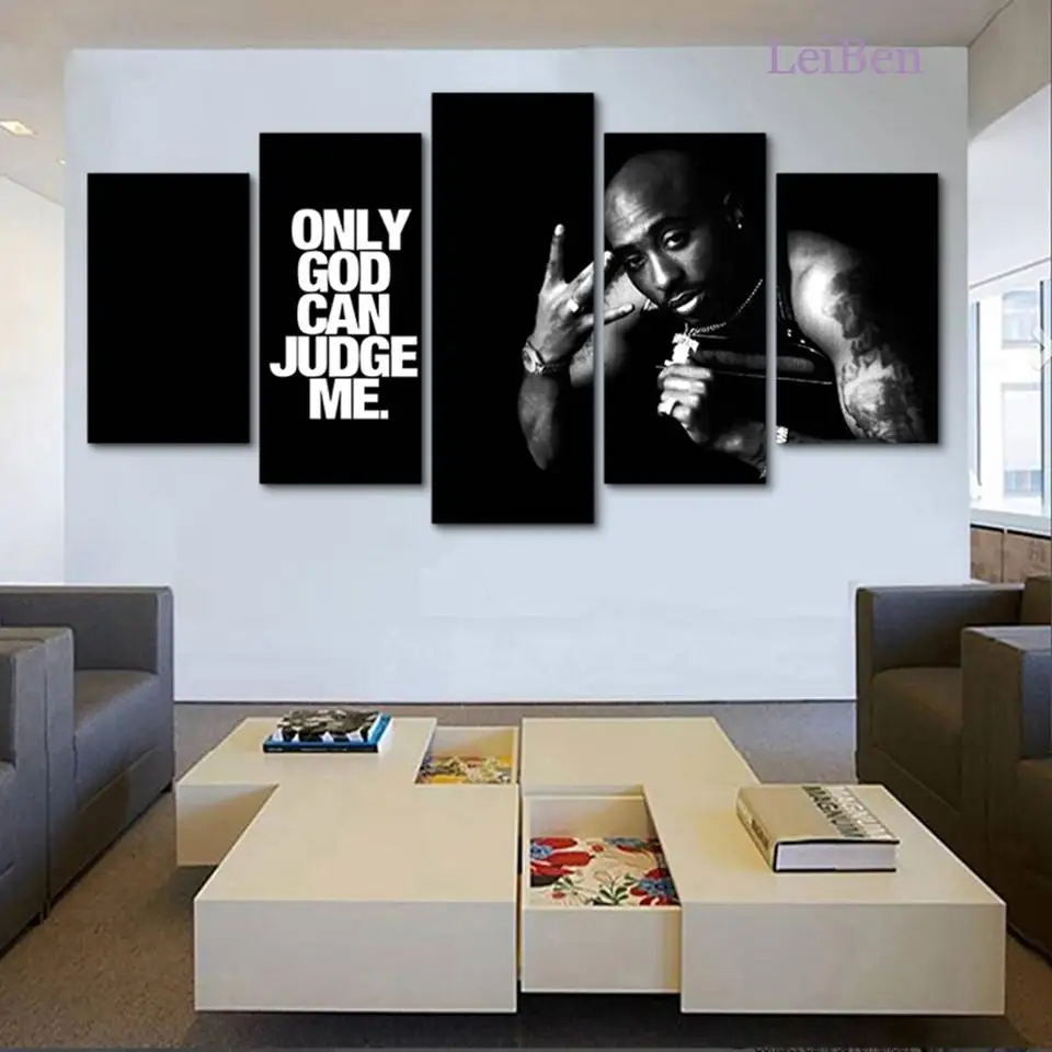 Современный фон для гостиной украшение на стену 5 шт. Tupac Amaru Shakur Rapper 2Pac Картина
