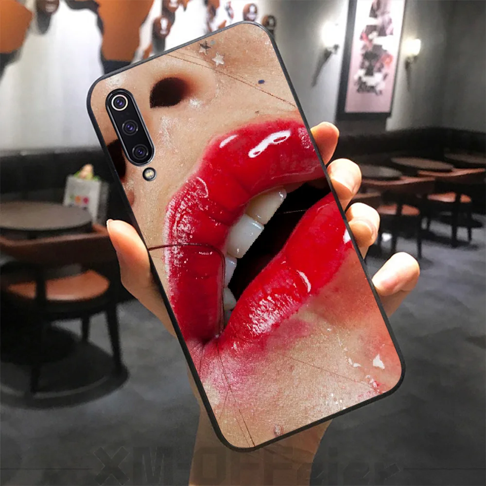 BaweiTE сексуальный красный губы реалистичный стиль черный ТПУ мягкий резиновый