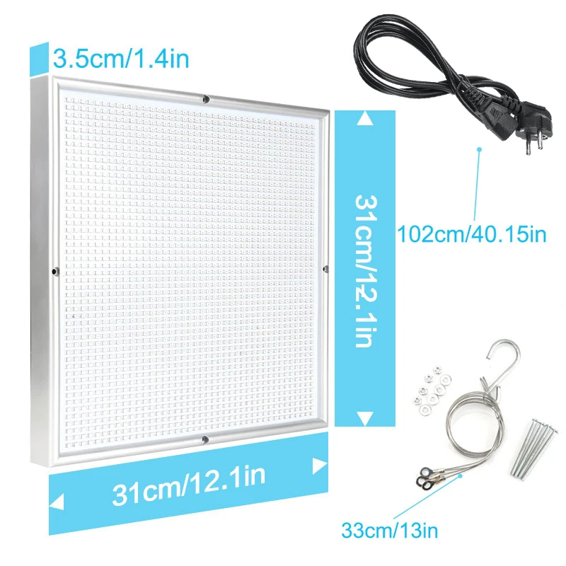 

1500W 1365LED LED Grow Light Full Spectrum Red & Blue Hydroponic Plant Growing Light for Greenhouse Indoor Plant Flower Growing