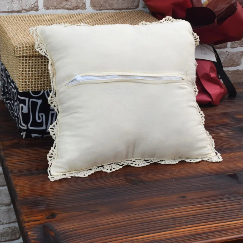 Европейский пасторальный Цветочная подушка хлопок белый кружевной для кресла