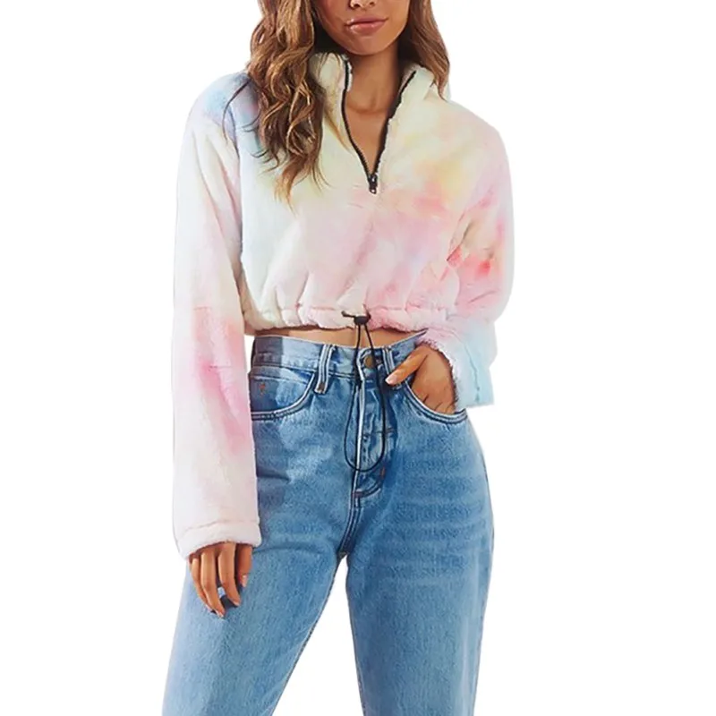 

Новые женские осенние и зимние повседневные женские Топы с длинным рукавом, Свободный Топ, плюшевый пуловер