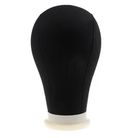 212223 inch black color canvas block head wig stand mannequin head diaplay manikin head for wig making and display
