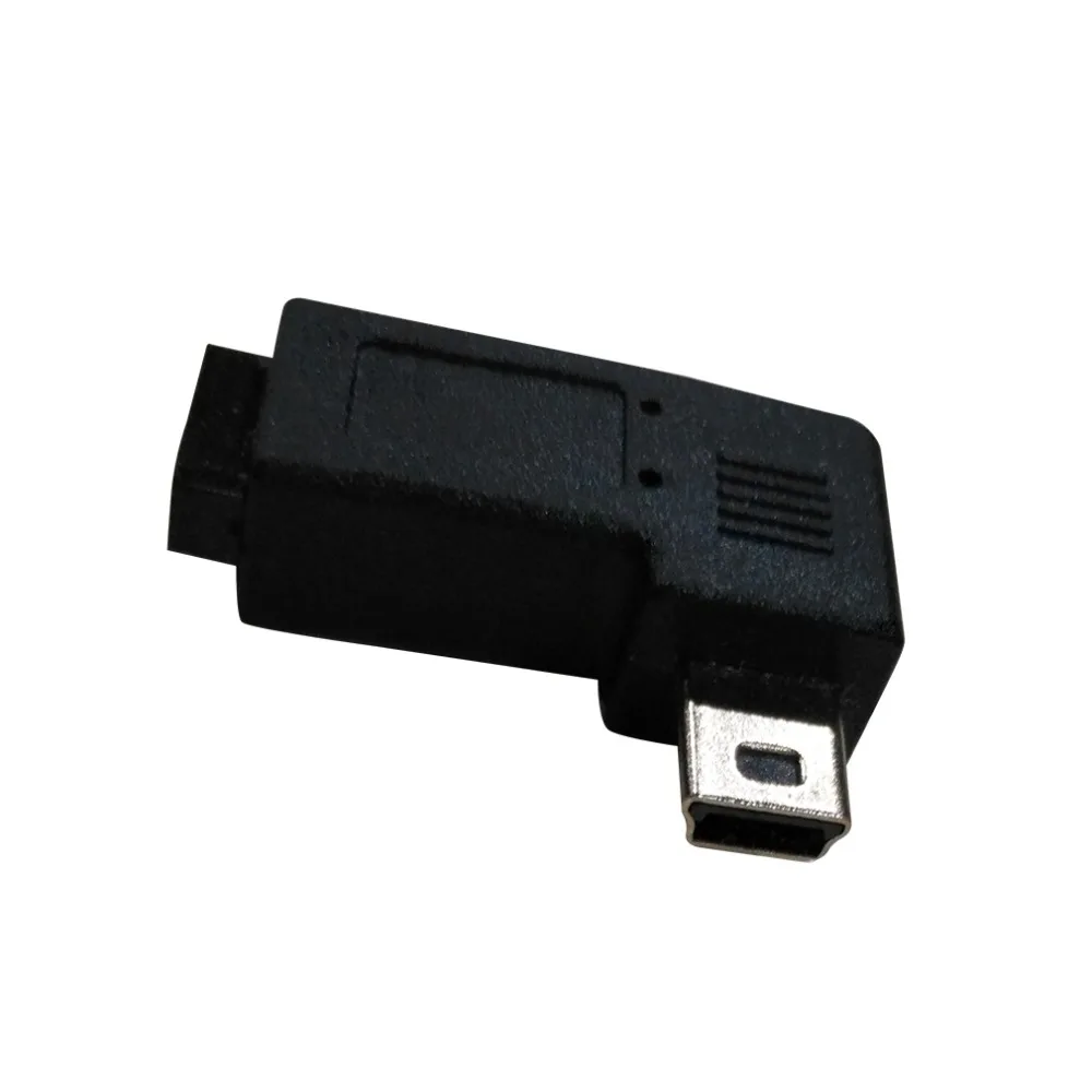1 шт. Micro USB 5 Pin Female to Mini Male 90 градусов левый/правый угловой переходник