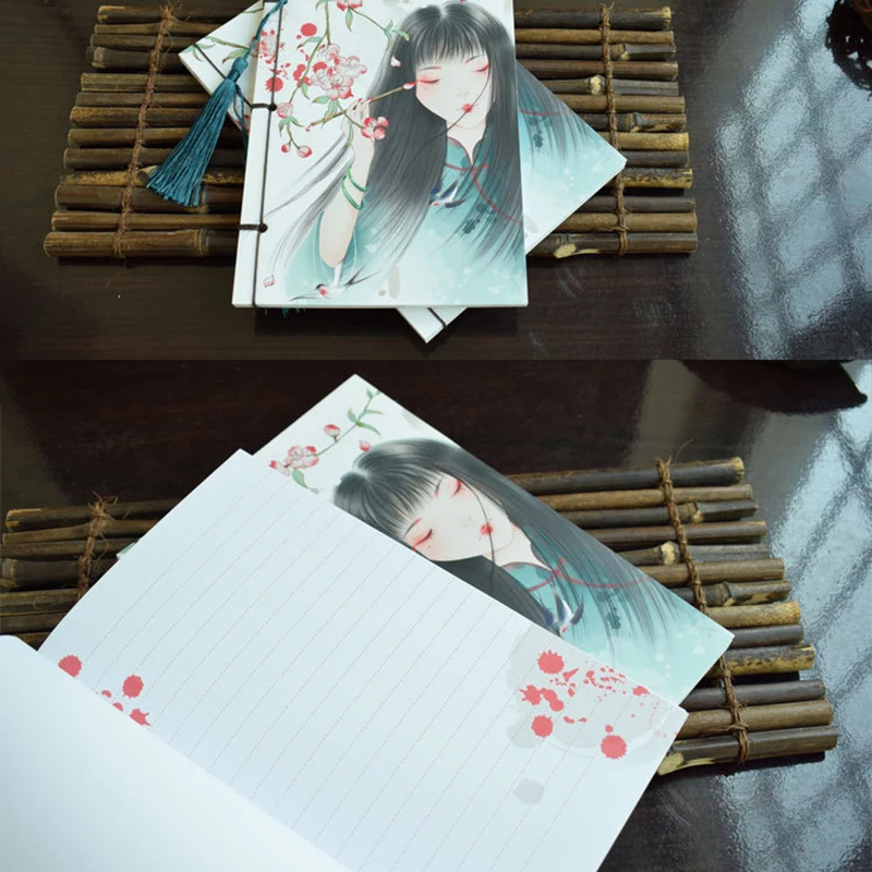 A5 65 листов винтажный блокнот в китайском стиле дневник с кистями и проводами из