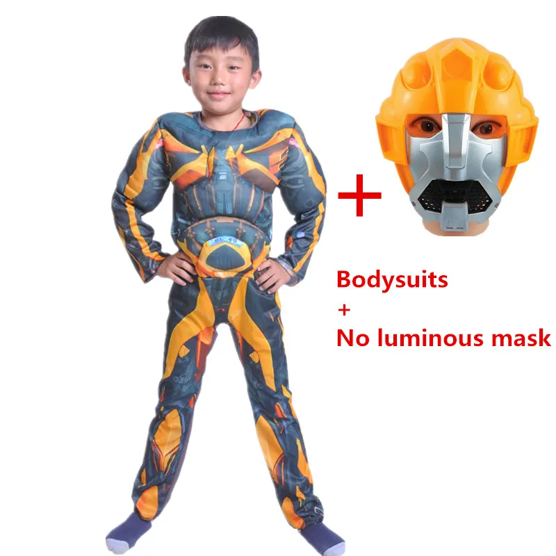 bodysuits mask Оптимус Прайм, Трансформеры, Бамблби, мускулы, супергерой, карнавальный костюм, детская маска, боди, детская одежда на Хэллоуин, карнавал - Цвет: bodysuits mask