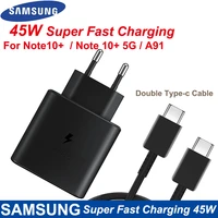 samsung original 45w usb c super adaptive fast charge charger ep ta845 for samsung galaxy note 10 plus note10plus 5g a91 note10