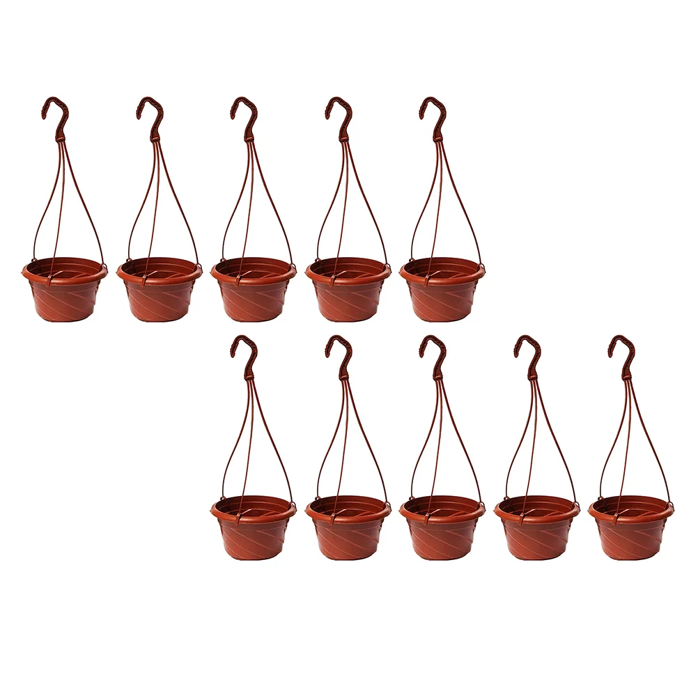 

10 шт., подвесные зеленые горшки для растений