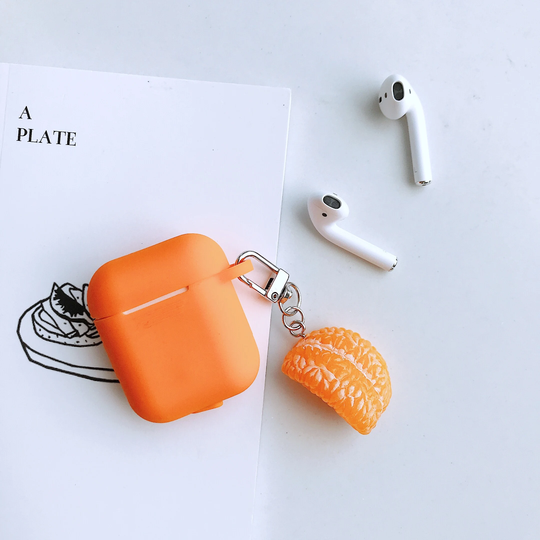 AB1 Для AirPods чехол с милым брелком Единорог/мини конфеты фрукты аксессуары чехол s Для Air pods 2 Силиконовый беспроводной чехол для наушников - Цвет: AB1