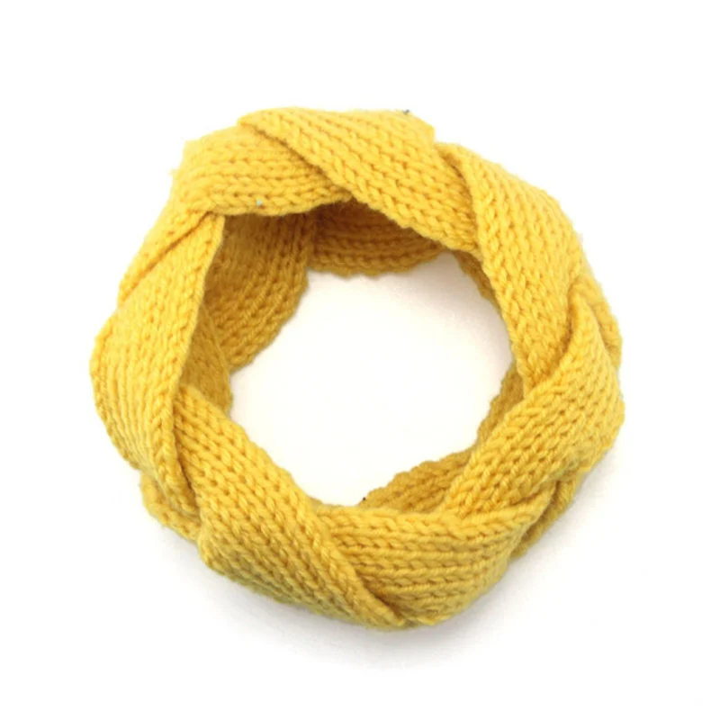 Yellow M MISM НОВАЯ шикарная осенне-зимняя теплая растягивающаяся повязка на голову Твист вязанный Тюрбан повязка на голову для женщин грелка для ушей аксессуары для волос - Цвет: Yellow