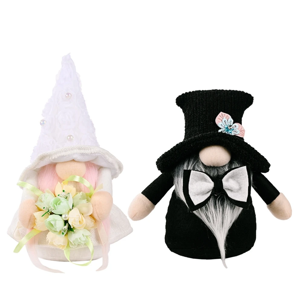 

20/24cm Bride and Groom Faceless Doll Wedding Gnomes Doll Ornaments for Home and Party Decor wedding decoration