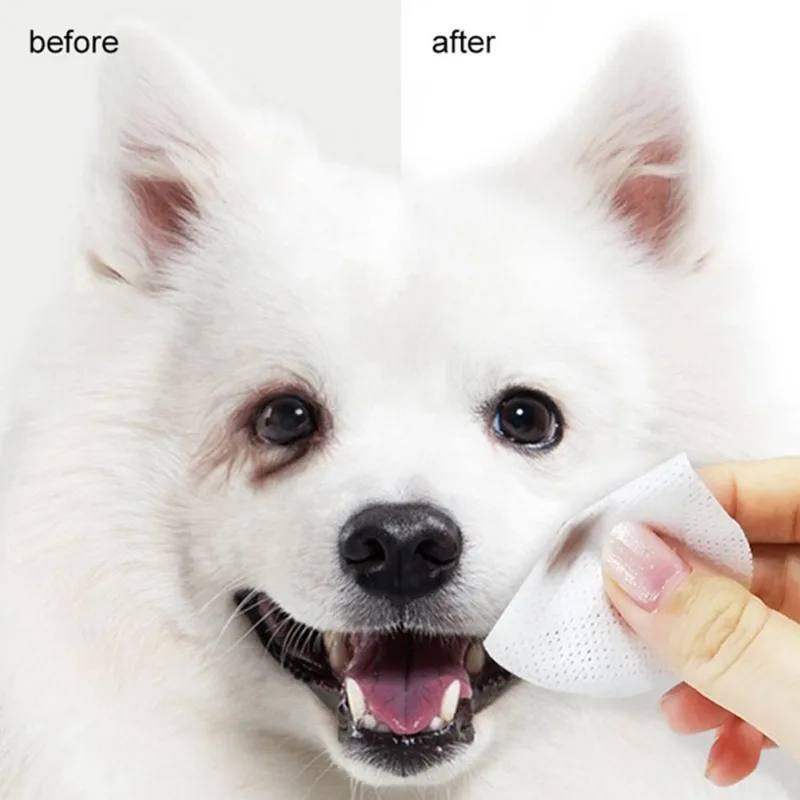 

High-quality hot-selling new 120 Pcs/bottle Grooming Pet Round White Other Pets To Clean The Tears Stains, Diameter 5cm/1.96"