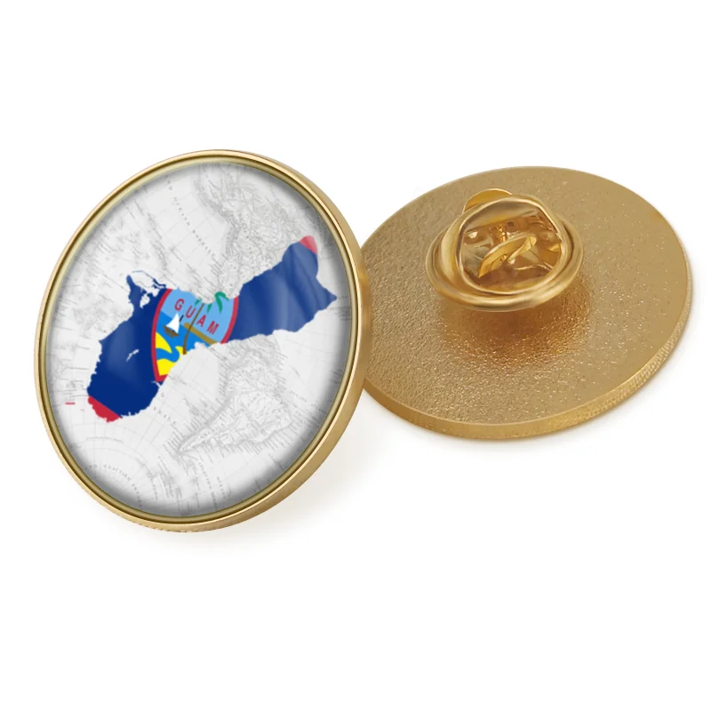 Герб Гуам гуамцы карта национальный флаг эмблема брошь значки нагрудные знаки |