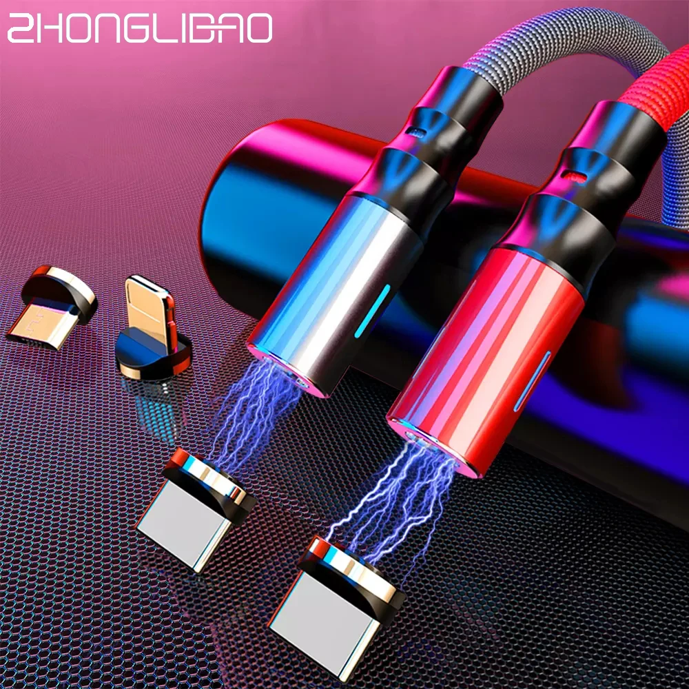 Магнитный USB-кабель 1 2 м 3 А кабель для быстрой зарядки и передачи данных iPhone Xs Max