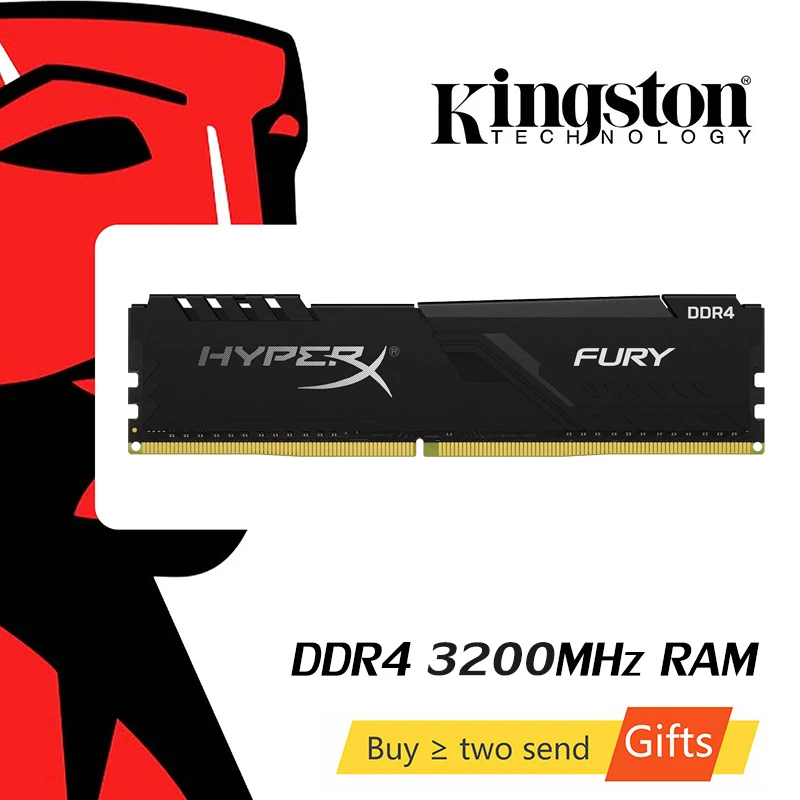 

Kingston memoria ram ddr4 HyperX FURY 8GB 16GB 32G Desktop Game RAM Memory 3200MHz CL16 DIMM 288-pin Internal Memoria For Gaming