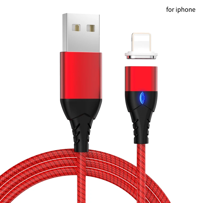 1.5m red iphone Tongyinhai Micro USB кабель Магнитный USB C Тип быстрой зарядки шнур для передачи данных для huawei 3A быстрое зарядное устройство магнитный разъем - Цвет: 1.5m red iphone