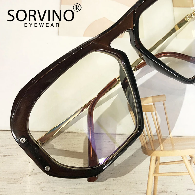 Мужские и женские большие очки авиаторы SORVINO дизайнерские солнцезащитные в стиле