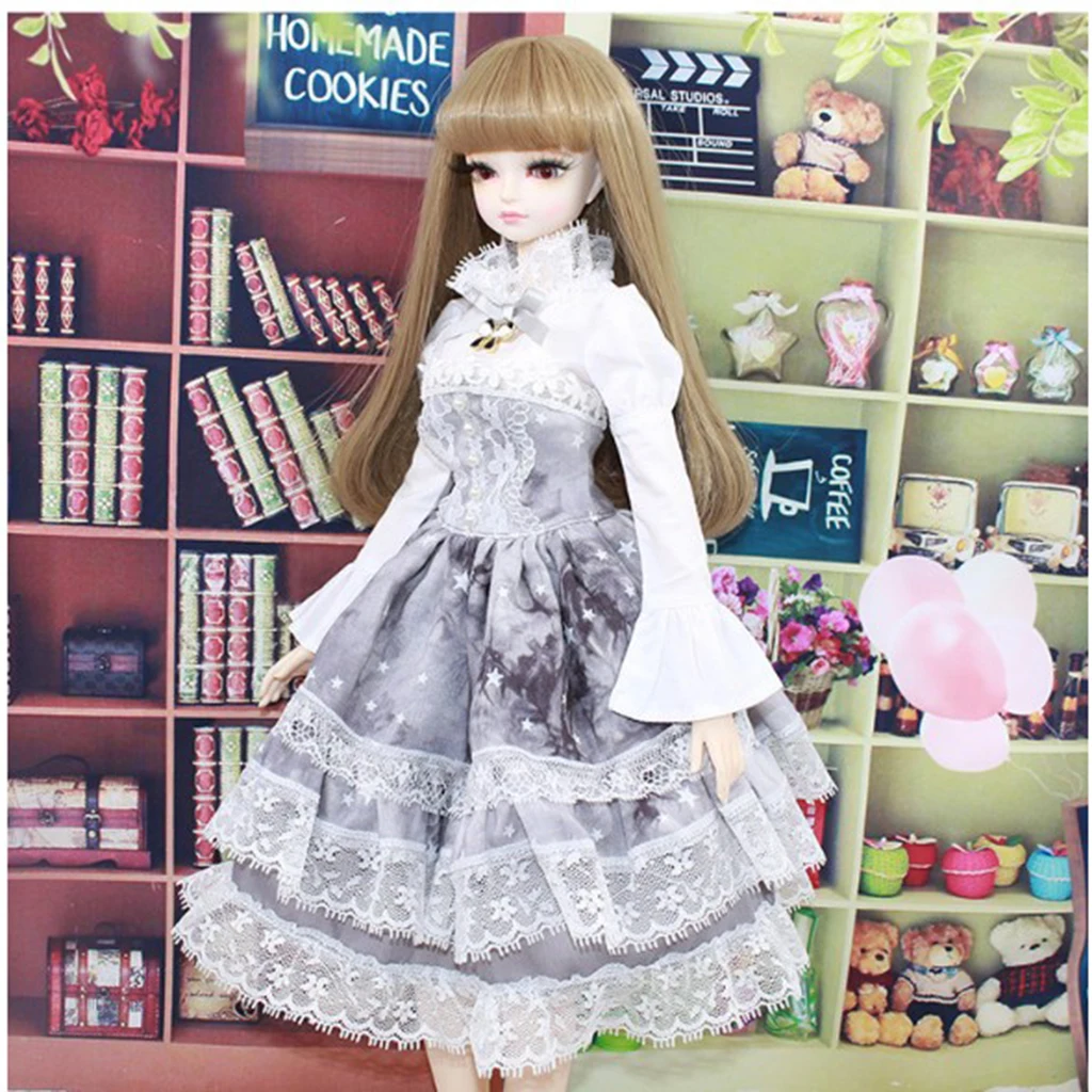 Модная кукольная одежда кружевная юбка для принцесс и белая рубашка наряд 1/4 BJD