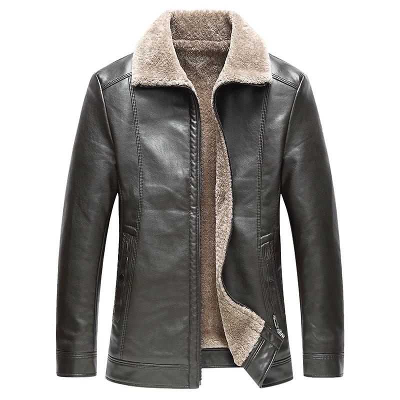 

Men's Winter Leather Jacket Male Coats Warm Outwear Warm Lapel Men Jacket Casual Fashion Classic Men Jacket Motor Jackets S-6XL