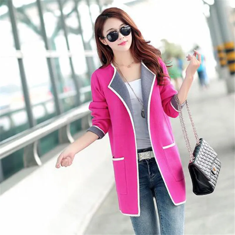 Женский шерстяной свитер A185 длинное повседневное пальто большого размера 4XL на