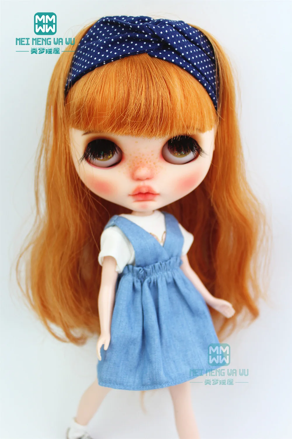 Аксессуары для кукол Blyth головной убор в горошек повязка волос Azone 1/6|Куклы| |