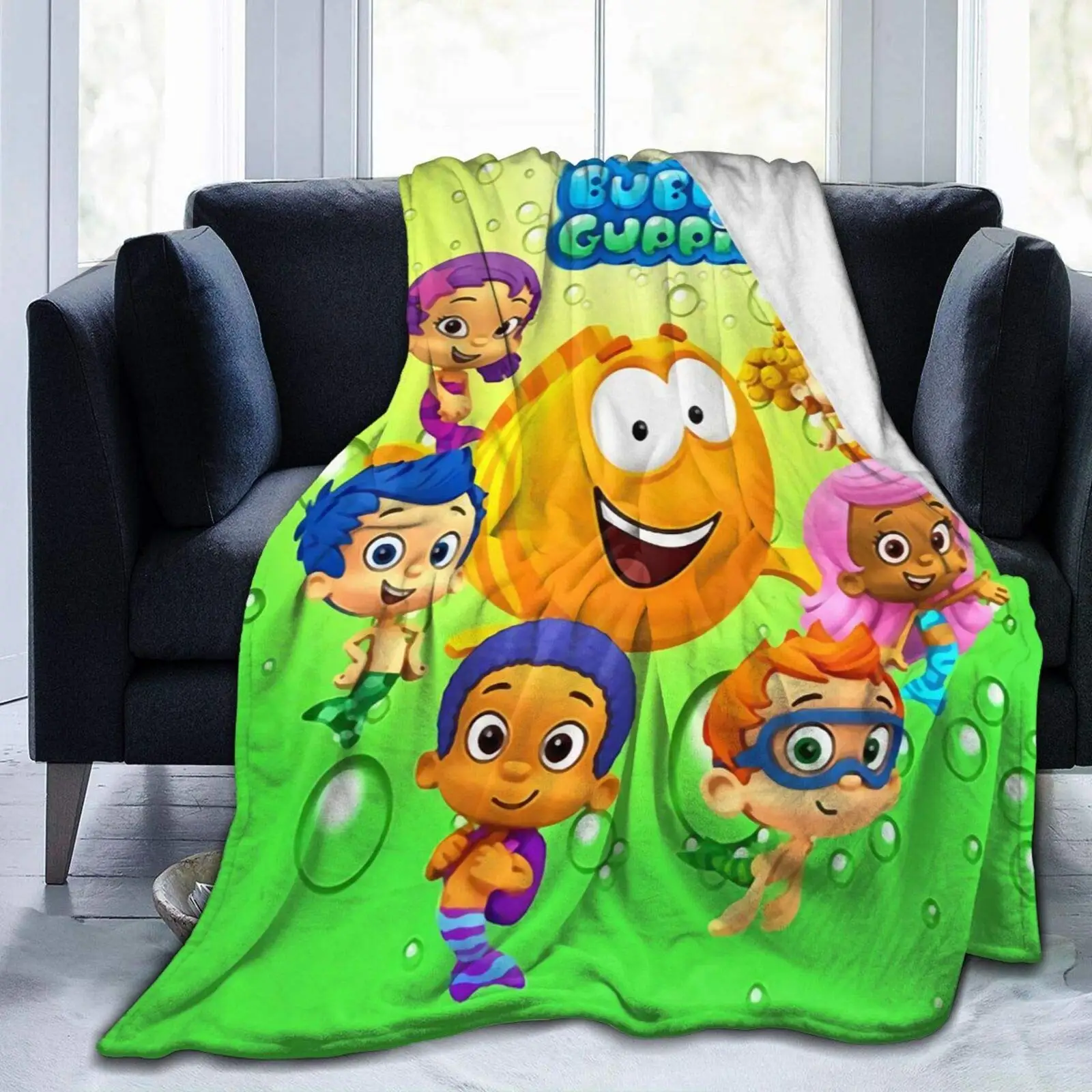 

Bubble Guppies Ultra-Soft Micro Fleece Blanket Throw Fuzzy Lightweight Hypoallergenic Plush for Kids Boys Girls Adults 3D Print