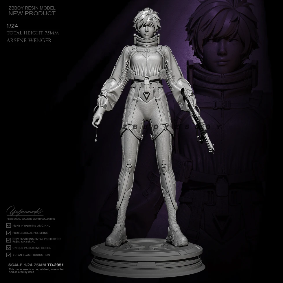 

1/24 Resin model kits figure beauty colorless and self-assembled TD-2951