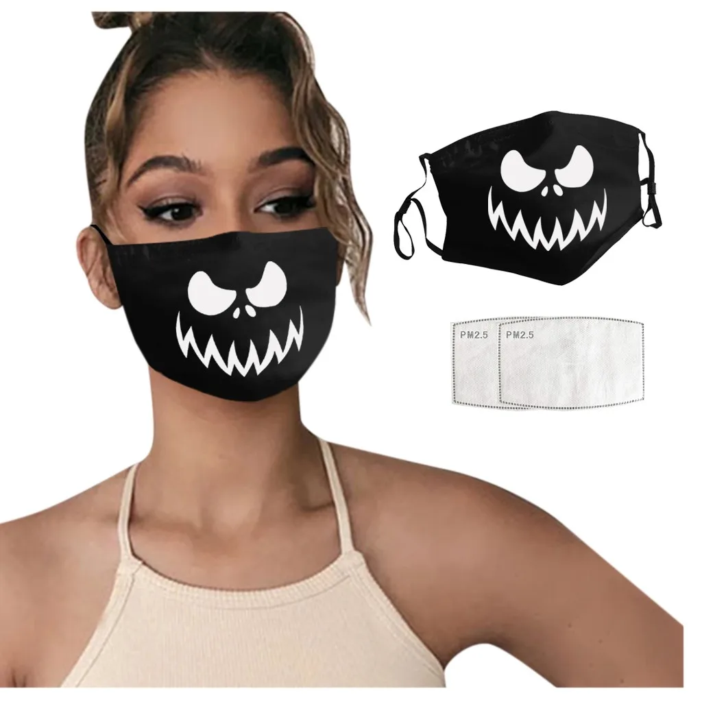 Маска для лица с забавными принтами на Хэллоуин Роскошный дизайнерский