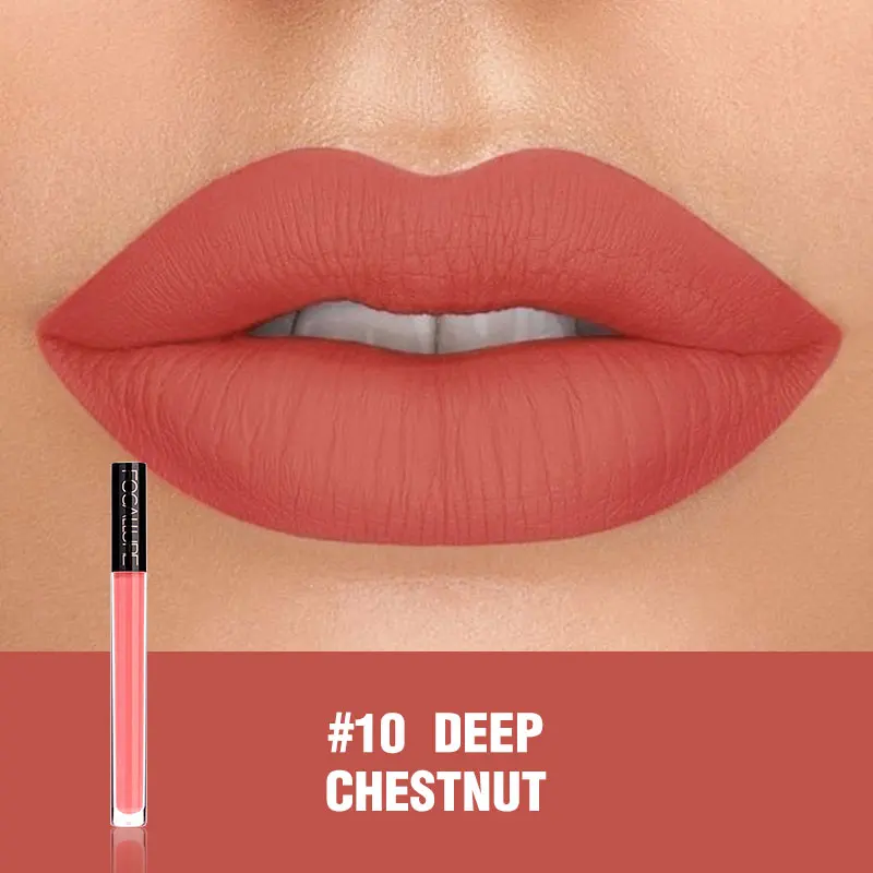 10 Focallure Matte жидкая помада ультра матовая помада для губ сексуальный пигмент водонепроницаемый Batom телесный оттенок Помада для губ стойкий к поцелуям макияж губ - Цвет: 10