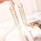 2021 новые корейские модные длинные металлические висячие серьги с кисточками милые элегантные женские серьги Джокер с милым сердцем модные украшения Brincos