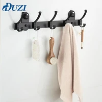 duzi one of the bathroom accessories set five continuous hooks black style natural wood european modern style bath hardware sets