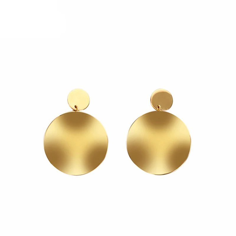 Серьги-подвески женские круглые из нержавеющей стали | Украшения и аксессуары