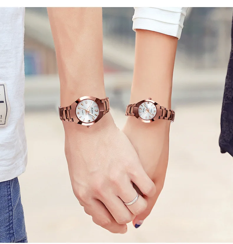 

Часы Wlisth Мужские кварцевые, светящиеся модные студенческие, водонепроницаемые Модные, из вольфрамовой стали, с календарем для парных мужчи...